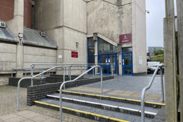 Brambell building main entrance showing steps and ramp